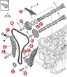 Комплект цепи грм (оригинал) ep6 турбо, 308, 3008, 508, 5008 Citroen c4, ds4, ds5 1,6 (ep6cdt) (арт. 12555068849)
